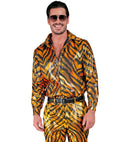 Party Fashion Shirt  Animalier Tiger Sequin Shirt 