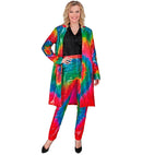 Party Fashion Coat  Tie Dye Sequin Coat 