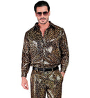 Party Fashion Shirt  Animalier Leopard Sequin Shirt 