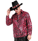 Party Fashion Shirt  Pink Animalier Sequin Shirt 