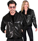 Party Fashion Bomber  Black Sequin Bomber 