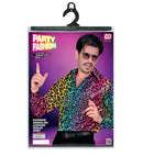 Party Fashion Shirt  Rainbow Animalier Leopard Sequin Shirt 