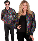 Party Fashion Bomber  Multicolor Sequin Bomber 