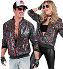 Party Fashion Bomber  Multicolor Sequin Bomber 