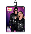 Party Fashion Hooded Bomber  Black Sequin Hooded Bomber 