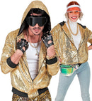 Party Fashion Hooded Bomber  Gold Sequin Hooded Bomber 