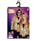 Party Fashion Hooded Bomber  Gold Sequin Hooded Bomber 