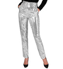 Party Fashion Pants  Silver Sequin Pants 