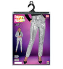 Party Fashion Pants  Silver Sequin Pants 