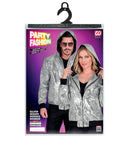 Party Fashion Hooded Bomber  Silver Sequin Hooded Bomber 