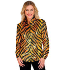 Party Fashion Shirt  Animalier Tiger Sequin Shirt 