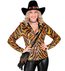 Party Fashion Shirt  Animalier Tiger Sequin Shirt 