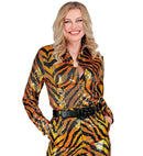 Party Fashion Shirt  Animalier Tiger Sequin Shirt 