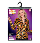 Party Fashion Shirt  Animalier Tiger Sequin Shirt 