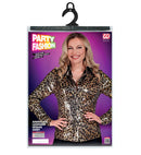 Party Fashion Shirt  Animalier Leopard Sequin Shirt 