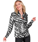 Party Fashion Shirt  Animalier Zebra Sequin Shirt 