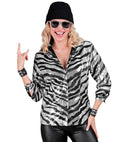 Party Fashion Shirt  Animalier Zebra Sequin Shirt 