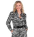 Party Fashion Shirt  Animalier Zebra Sequin Shirt 