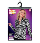 Party Fashion Shirt  Animalier Zebra Sequin Shirt 