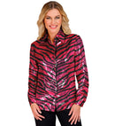Party Fashion Shirt  Pink Animalier Sequin Shirt 