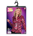 Party Fashion Shirt  Pink Animalier Sequin Shirt 
