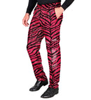 Party Fashion Pants  Pink Animalier Sequin Pants 