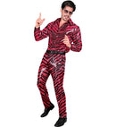 Party Fashion Pants  Pink Animalier Sequin Pants 