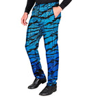 Party Fashion Pants  Blue Waves Sequin Pants 
