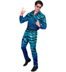 Party Fashion Pants  Blue Waves Sequin Pants 