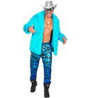 Party Fashion Pants  Blue Waves Sequin Pants 