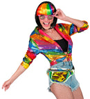 Party Fashion Shirt  Rainbow Sequin Shirt 