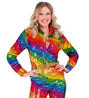 Party Fashion Shirt  Rainbow Sequin Shirt 
