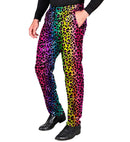 Party Fashion Pants  Rainbow Animalier Leopard Sequin Pants 