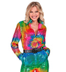 Party Fashion Shirt  Tie Dye Sequin Shirt 