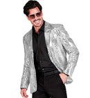 Party Fashion Jacket  Silver Sequin Jacket 