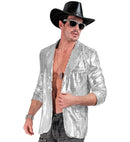 Party Fashion Jacket  Silver Sequin Jacket 