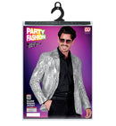 Party Fashion Jacket  Silver Sequin Jacket 