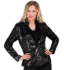 Party Fashion Jacket  Black Sequin Jacket 