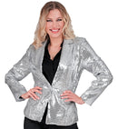Party Fashion Jacket  Silver Sequin Jacket 