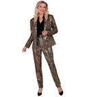 Party Fashion Pants  Animalier Leopard Sequin Pants 