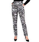 Party Fashion Pants  Animalier Zebra Sequin Pants 