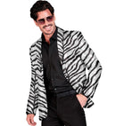 Party Fashion Jacket  Animalier Zebra Sequin Jacket 