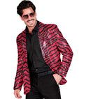 Party Fashion Jacket  Pink Animalier Sequin Jacket 