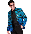 Party Fashion Jacket  Blue Waves Sequin Jacket 