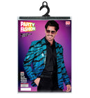 Party Fashion Jacket  Blue Waves Sequin Jacket 
