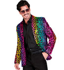 Party Fashion Jacket  Rainbow Animalier Leopard Sequin Jacket 