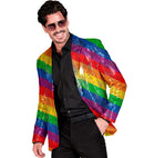 Party Fashion Jacket  Rainbow Sequin Jacket 