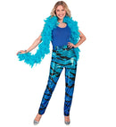Party Fashion Pants  Blue Waves Sequin Pants 