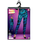 Party Fashion Pants  Blue Waves Sequin Pants 