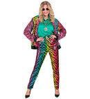 Party Fashion Pants  Rainbow Animalier Tiger Sequin Pants 